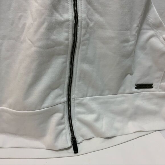 Nine West Active Hoodie Top  white zipper  size M NWT - Picture 4 of 11